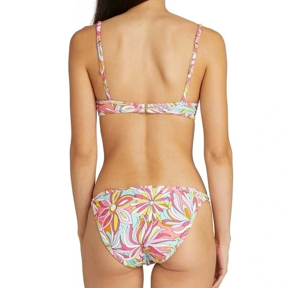 New Kate Spade Underwire Bikini Top and Bottom 2 Piece Swim Anemone Floral L